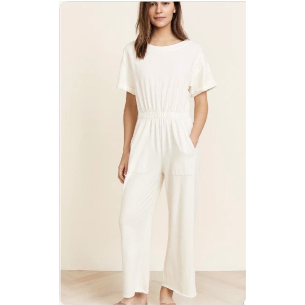 Free‎ People Free-est Jumpsuit Womens Small White Excellent Open Back Tie Detail